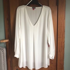 Vince Camuto Long Sleeve White Blouse 3X
